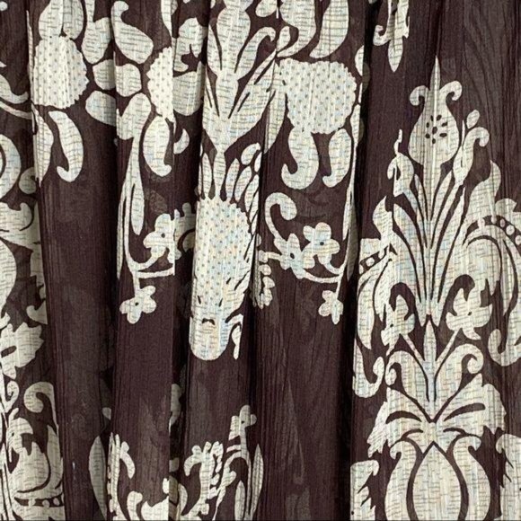 4/$25 Coco And Chase Tunic Blouse Peasant Floral V Neck Sheer Womens Sz M - Picture 6 of 14